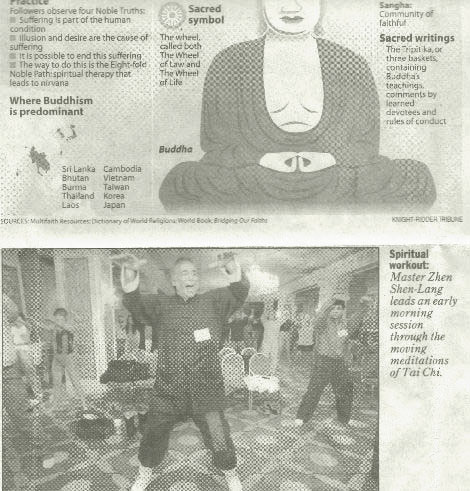 Buddha Zhen leads 100 person Tai Chi class